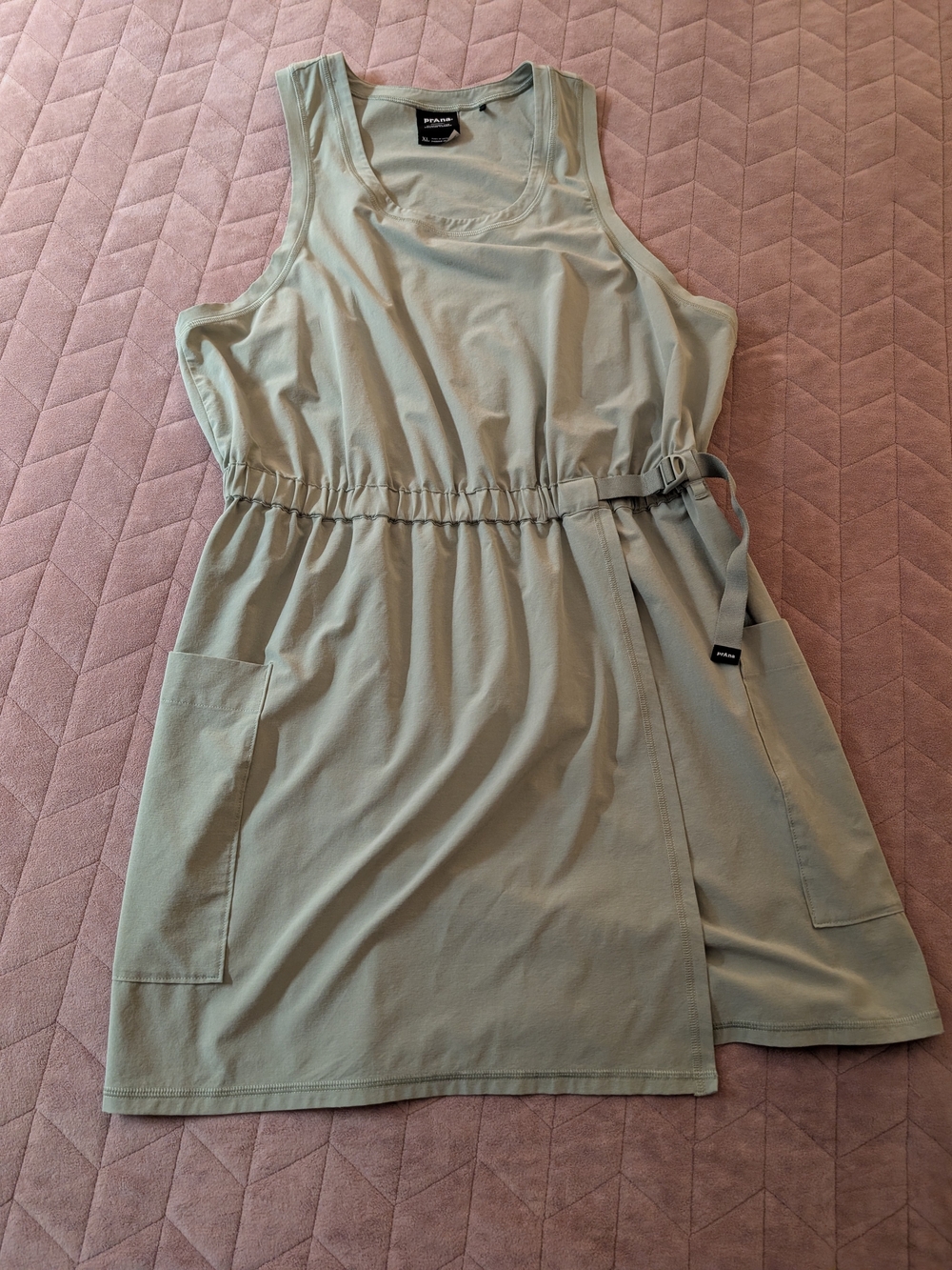 PrAna Sage Green Sleeveless Dress, Size, XL